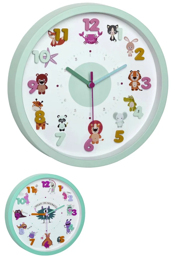 TFA Dostmann Analoge Wanduhr Für Kinder TFA 60.3051 Motivuhr Kinderuhr Mit Leisem Sweep-Uhrwerk 1