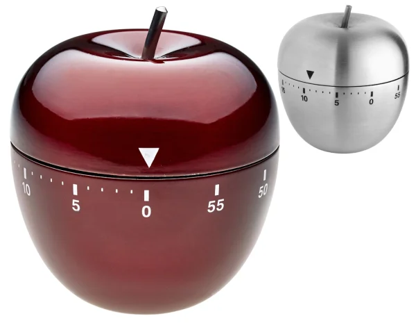 TFA Dostmann TFA 38.1030 Analoger Küchen-Timer Aus Edelstahl APFEL 1