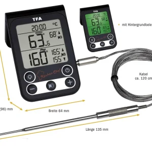 TFA Dostmann Küchen-Chef TFA 14.1512.01 Digitales Grill-Braten-Ofenthermometer 8