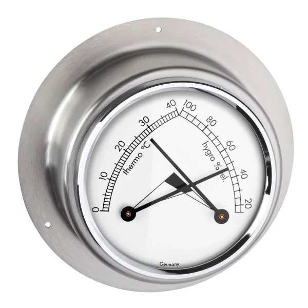 TFA Dostmann Maritim TFA 45.2031.54 Schiffs Thermo-Hygrometer Bootszubehör Edelstahl 1