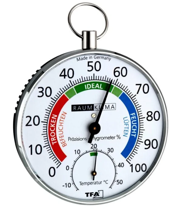TFA Dostmann Präzisions-Wohn-Hygrometer TFA 45.2027 Haar-Synthetik 1